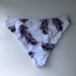 SHEIN two piece purple and white girls swimsuit.
